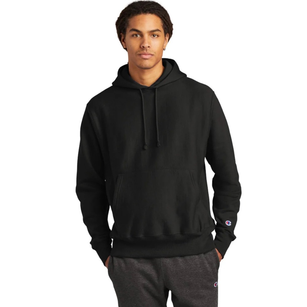 Champion Black Hoodie with‎ Gray Interior